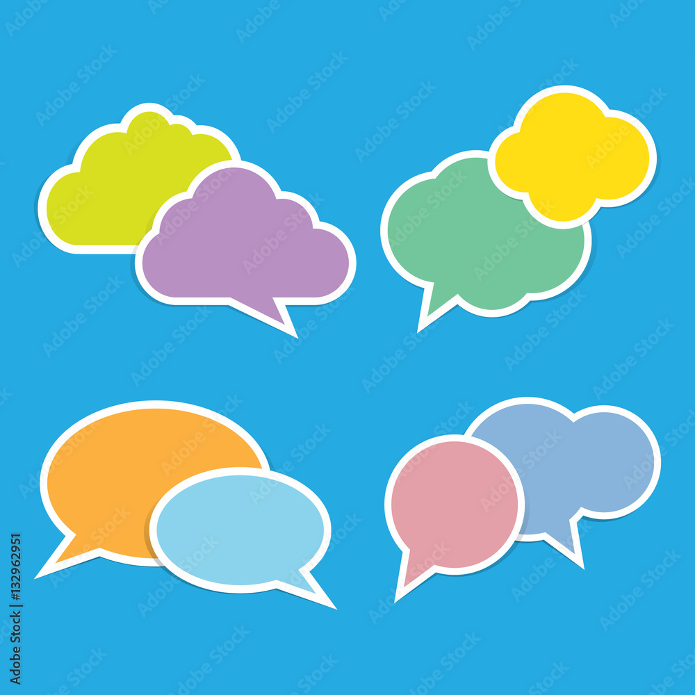 Set of Colorful Speech Bubbles Set of Colorful Speech Bubbles
