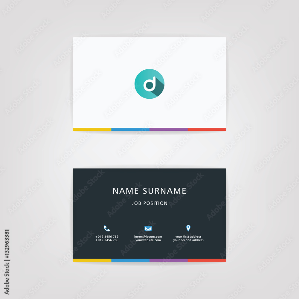 Naklejka premium D Circle Alphabet Logo Design For Your Business