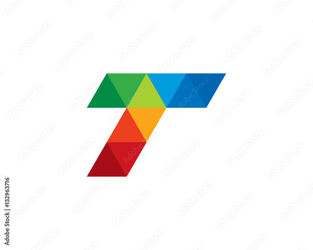 Initial Letter T Creative Color Triangle Logo Design Element Initial Letter T Creative Color Triangle Logo Design Element