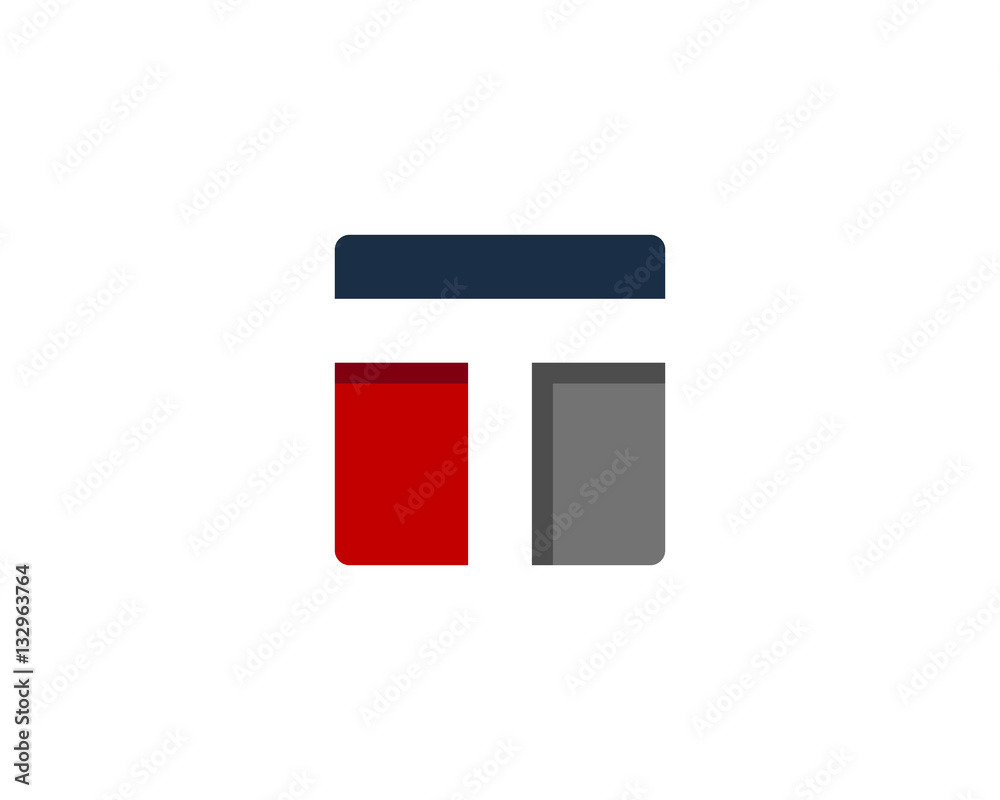 Initial Letter T Square Logo Design Element Initial Letter T Square Logo Design Element