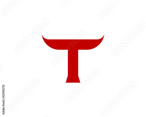 Initial Letter T Toro Logo Design Element