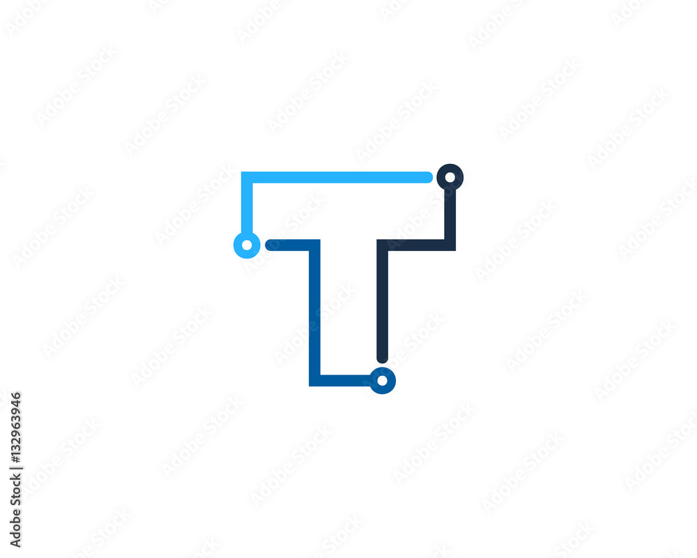 Initial Letter T Tech Logo Design Element Initial Letter T Tech Logo Design Element