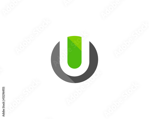 Initial Letter U Circle Logo Design Element