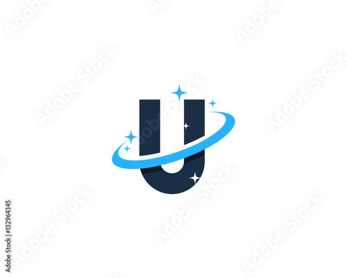 Initial Letter U Universe Logo Design Element