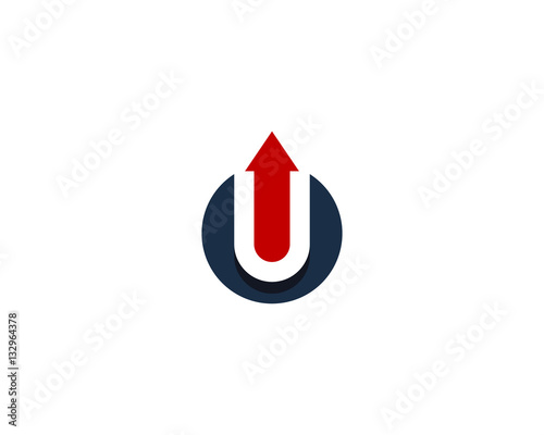Free Download Initial Letter U Up Arrow Logo Design Element - GFXLoad