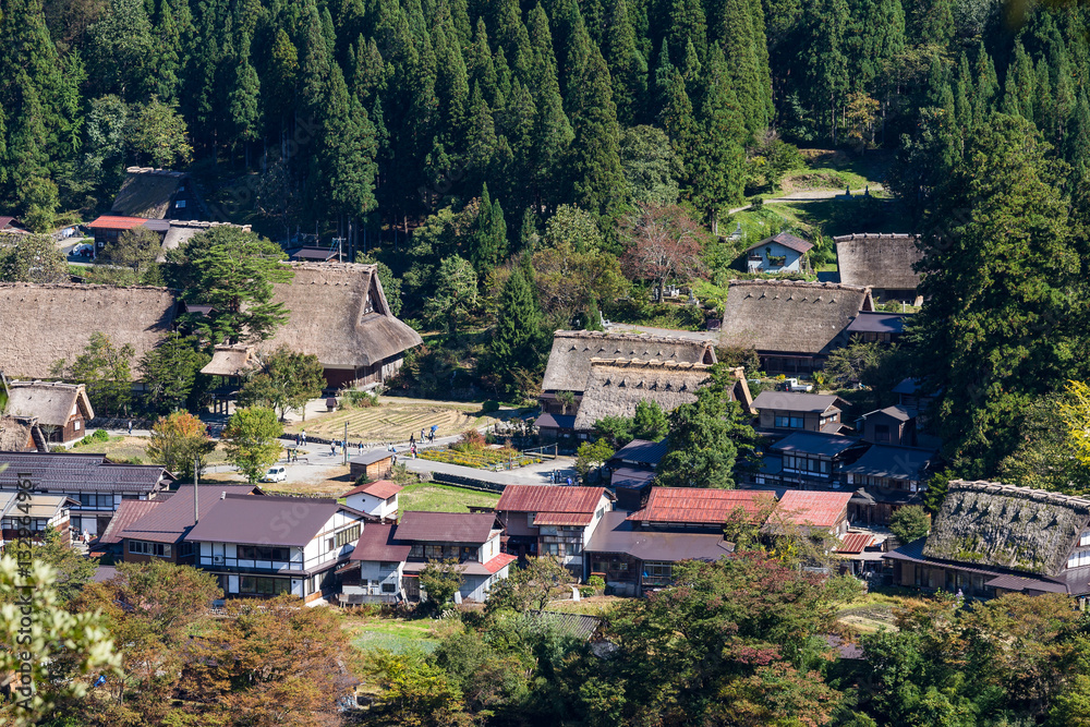 Traditional Japanese old village in Shirakawa