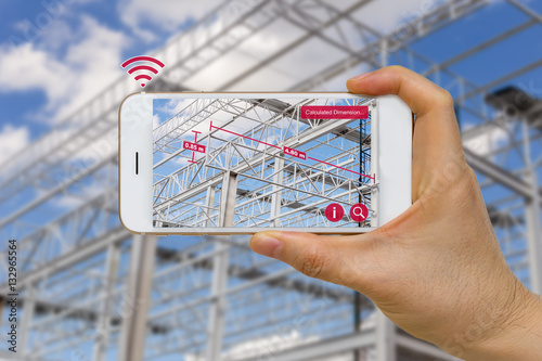 Application of Augmented Reality in Construction Industry Concept Measuring Dimension of Steel Structure