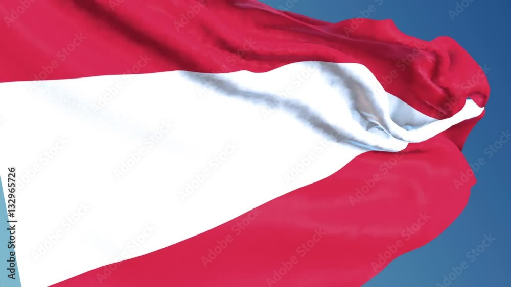 Austria Flag Waving. 3d render seamless loop Austria Flag Waving. 3d render seamless loop
