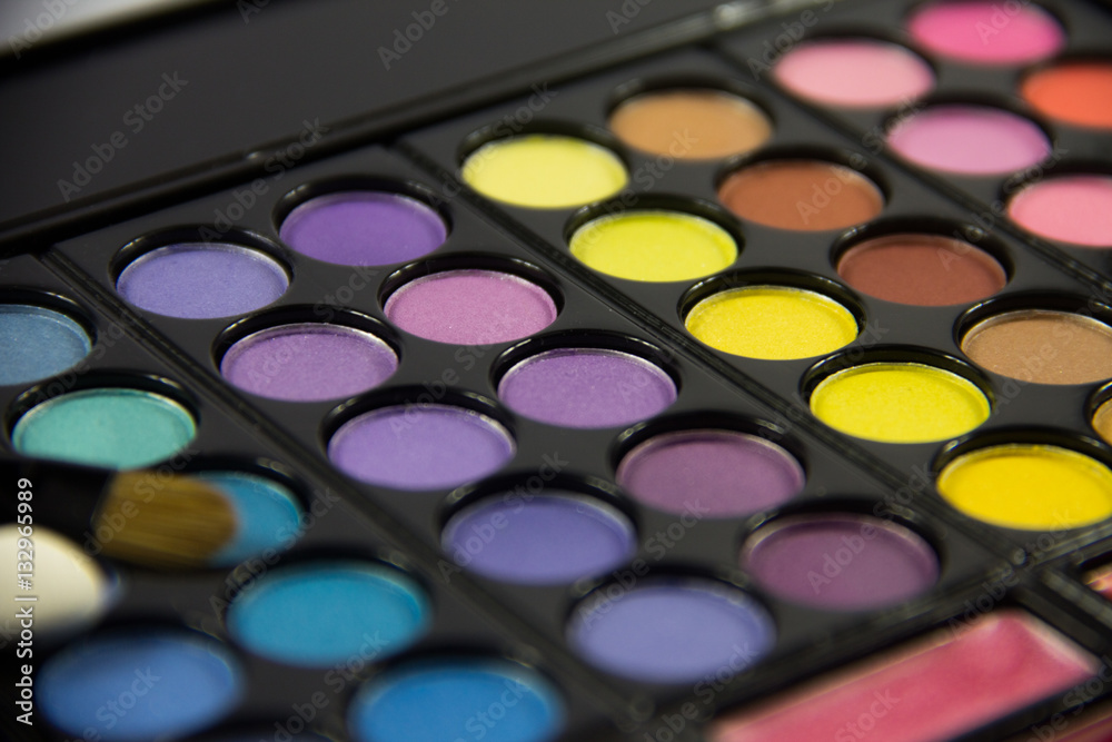 Eyeshadow Palette. Decorative cosmetics. Makeup brushes Eyeshadow Palette. Decorative cosmetics. Makeup brushes