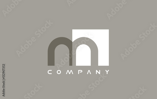 Alphabet small letter m logo icon design photo