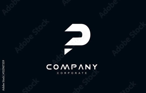 Alphabet letter P logo icon design photo