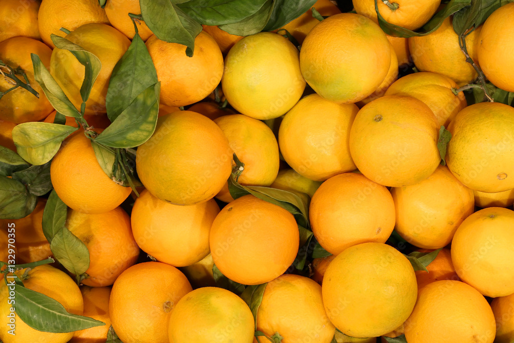 background of many natural oranges without chemical treatments