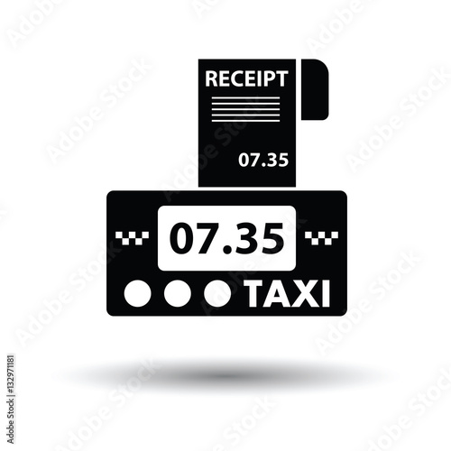 Taxi meter with receipt icon