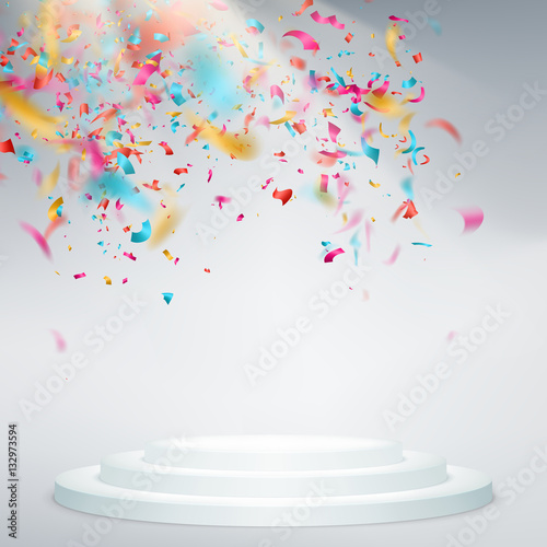 Winner background with confetti. EPS 10