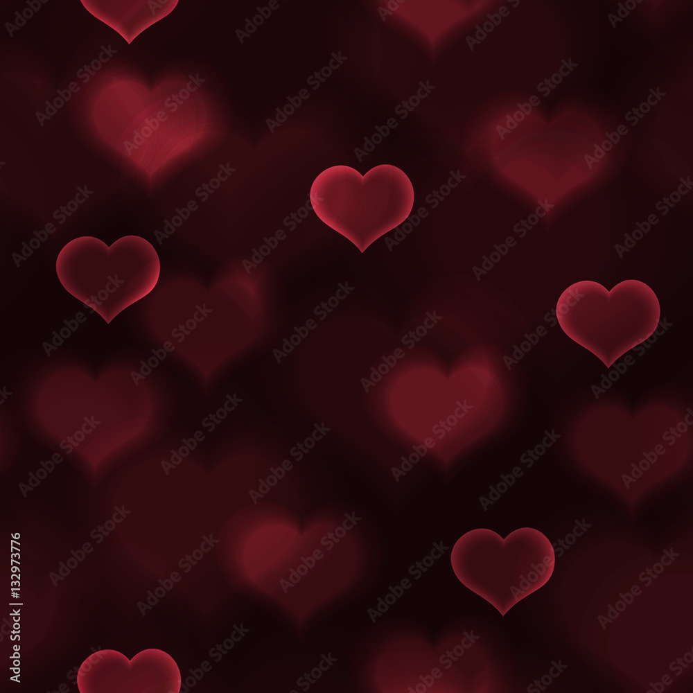 abstract red love heart lights bokeh valentine pattern eps10
