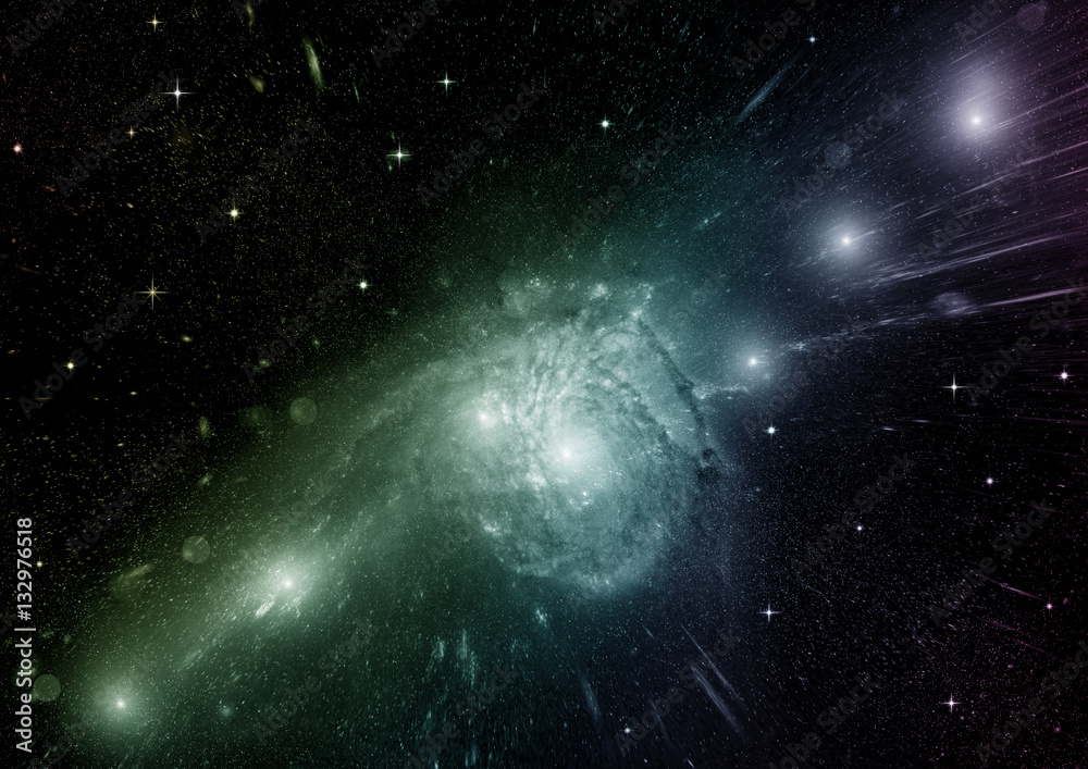 Naklejka premium galaxy in a free space
