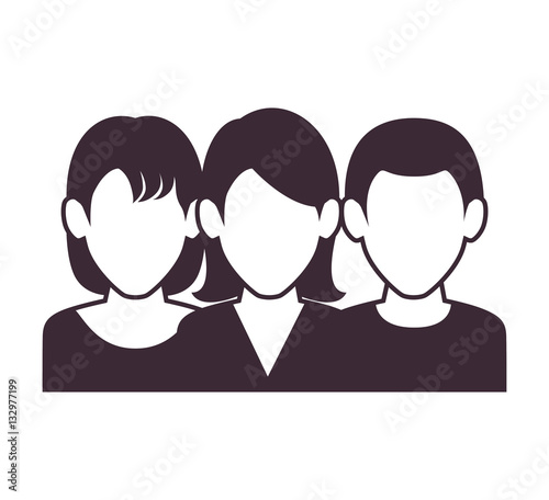 person group avatars characters vector illustration design