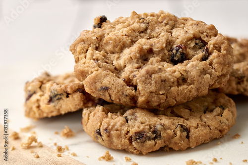 Homemade Oatmeal and Raisin Cookies photo