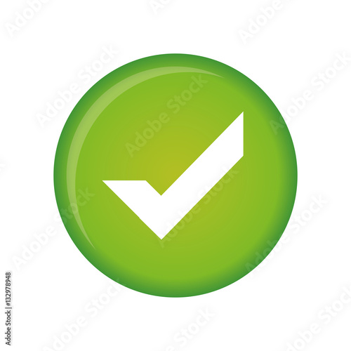 green check mark icon image vector illustration design 