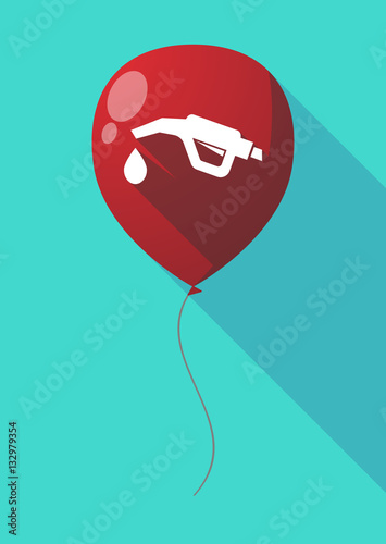 Long shadow balloon with  a gas hose icon