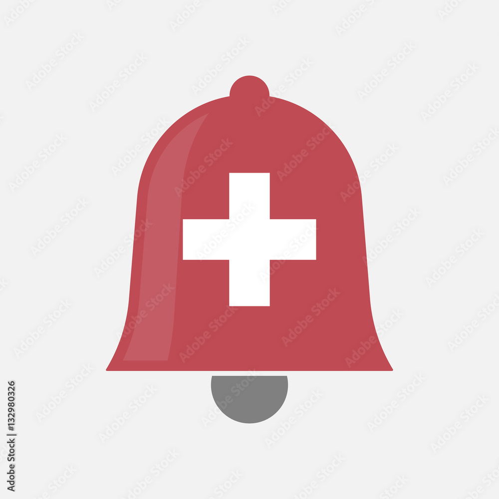 Fototapeta premium Isolated bell with the Swiss flag