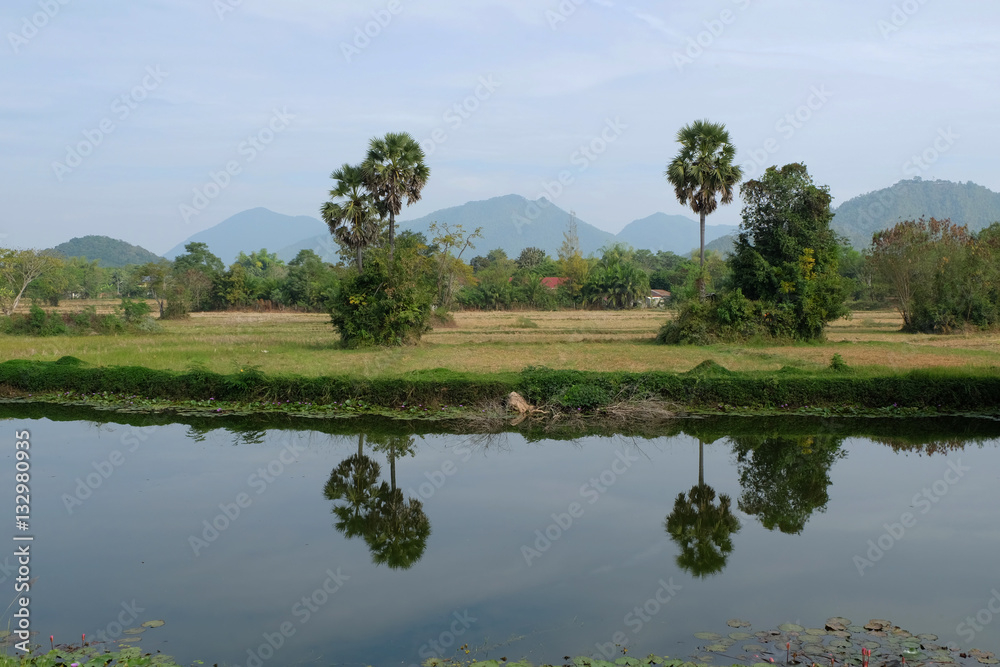 Fototapeta premium field vintage landscape in thailand