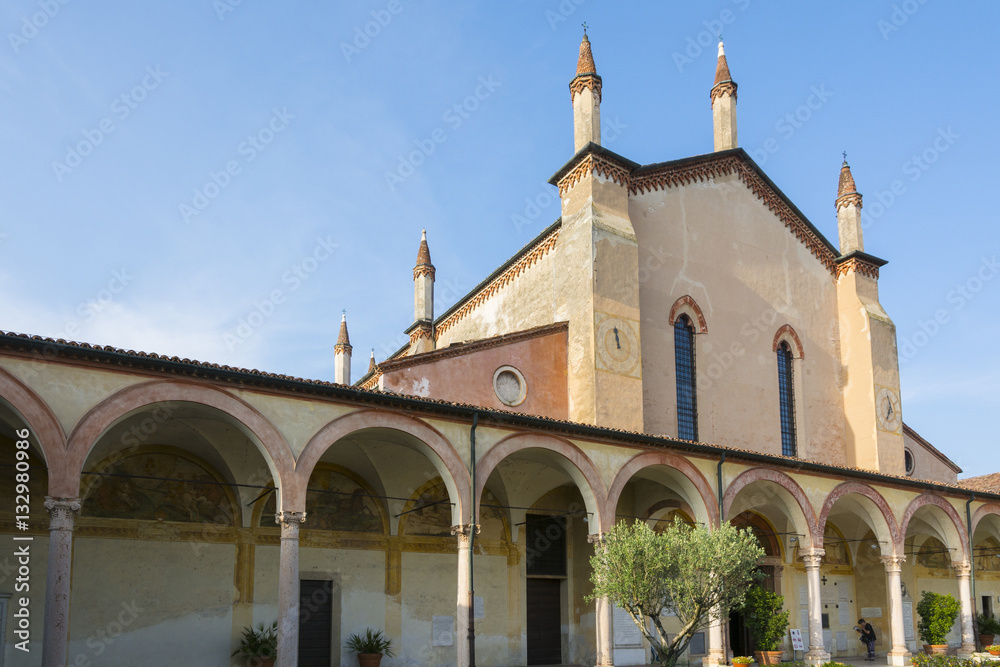 Sanctuary of Grazia over mincio.