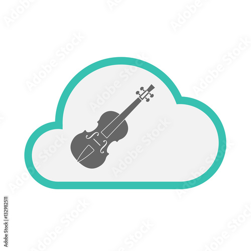 Isolated cloud with  a violin