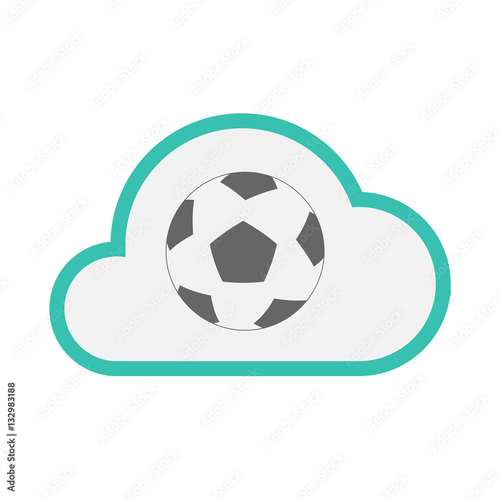 Obraz premium Isolated cloud with a soccer ball