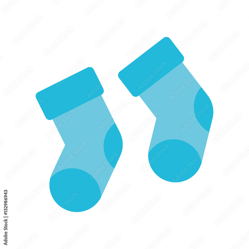 baby socks icon over white background. vector illustration baby socks icon over white background. vector illustration