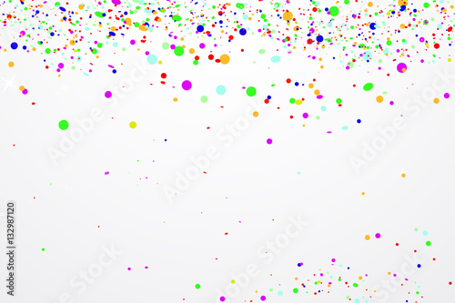 Bright colorful vector circle confetti background