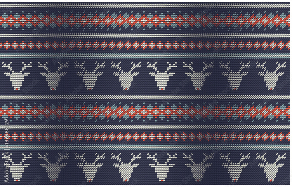 custom made wallpaper toronto digitalSeamless knitted pattern on blue background