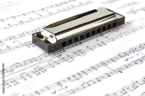 Silver on the harmonica tablature photo