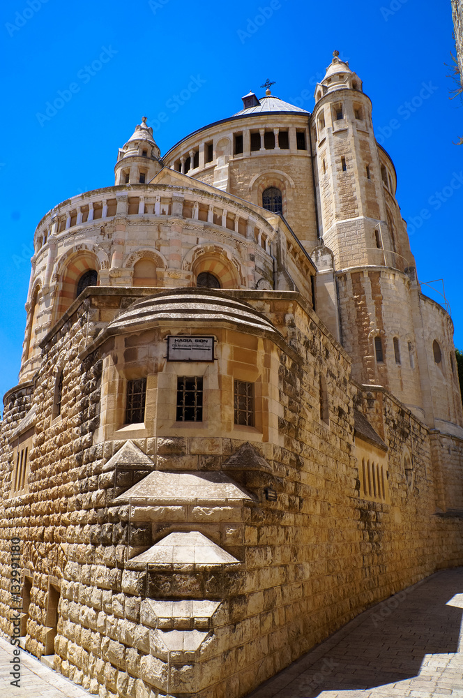 Abbey of the Dormition, in Mt. Zion, Jerusalem, Israel.