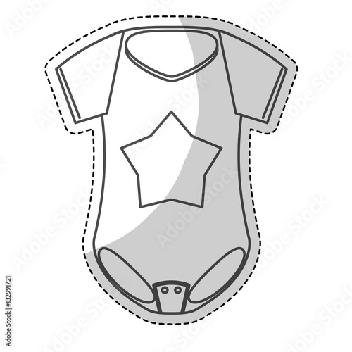 onesie baby shower related icon image vector illustration design 
