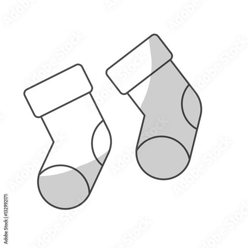 socks baby shower related icon image vector illustration design 