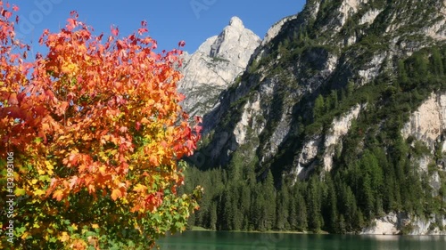 4k UHD autumn at lake prags in dolomites alps 11517
