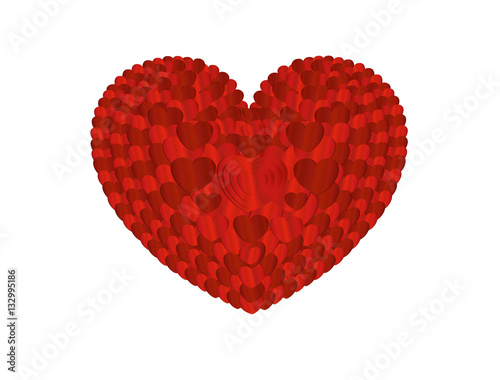 Heart background. Card for Valentine's Day. Empty space 