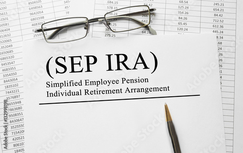Foto Paper with Simplified Employee Pension Individual Retirement Arrangement (SEP IR