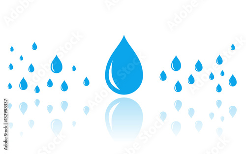 Viele Wassertropfen - Trinkwasser
