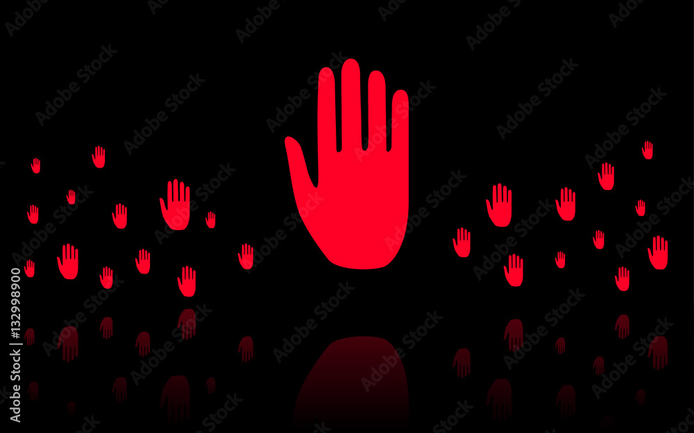 Obraz premium Hand Zeichen - Gesten - Stop