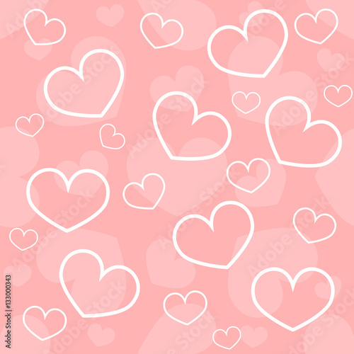 Seamless pattern cute hearts. Repeating texture.