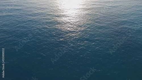 Calm sea surface on the Mediterranean Sea, sunset, the best video for your advertizing.