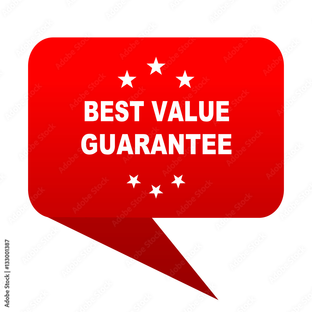 best value guarantee bubble red icon best value guarantee bubble red icon