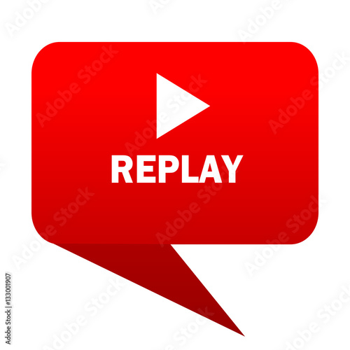 replay bubble red icon Free Download replay bubble red icon - GFXLoad