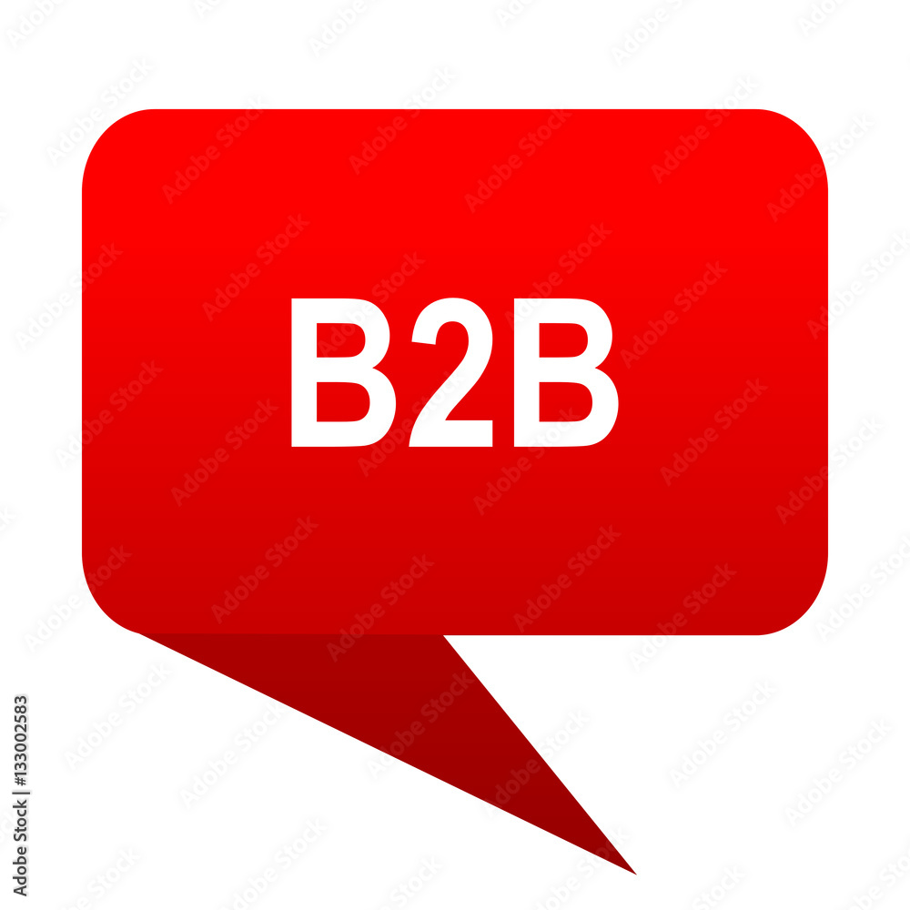 b2b bubble red icon b2b bubble red icon