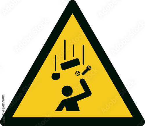 ISO 7010 W035 Warning; Falling objects