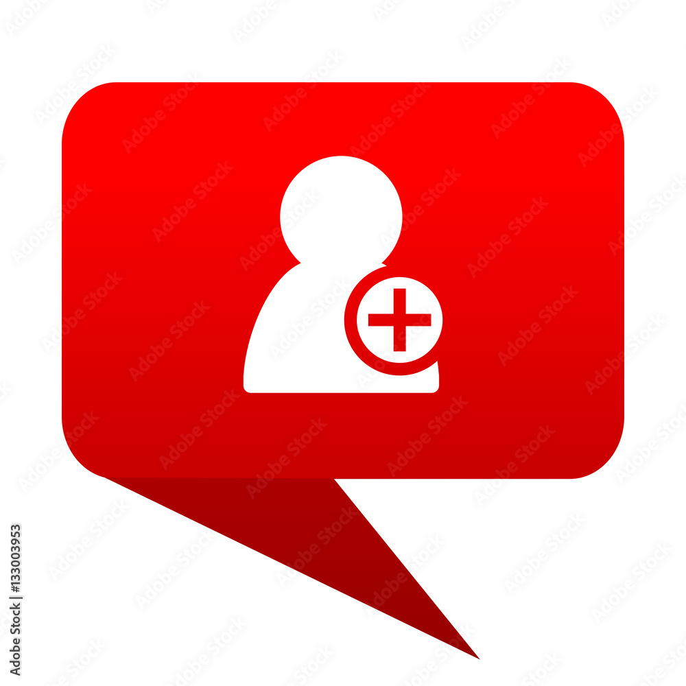 add contact bubble red icon add contact bubble red icon