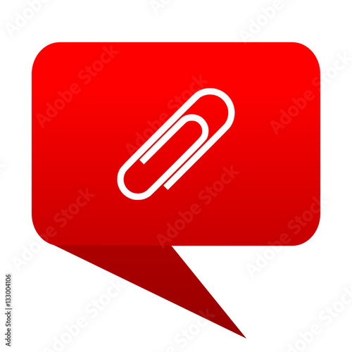 paperclip bubble red icon © Alex White