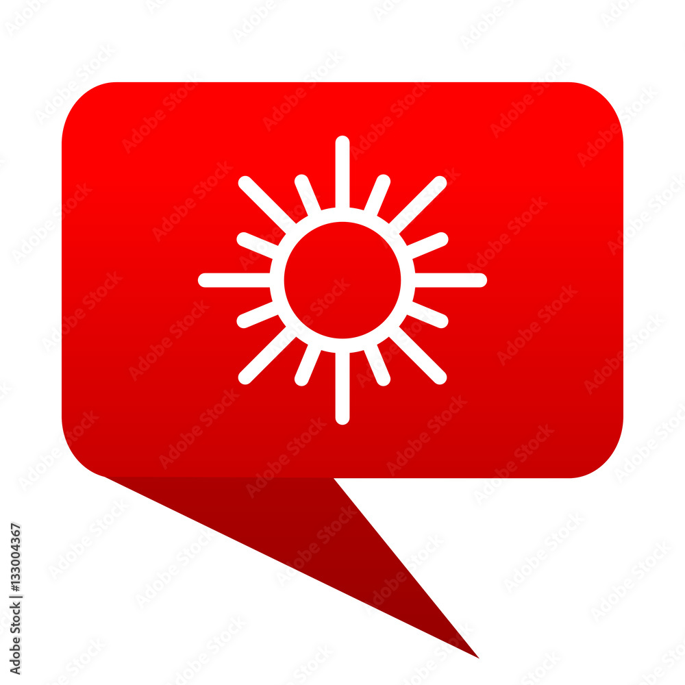 sun bubble red icon